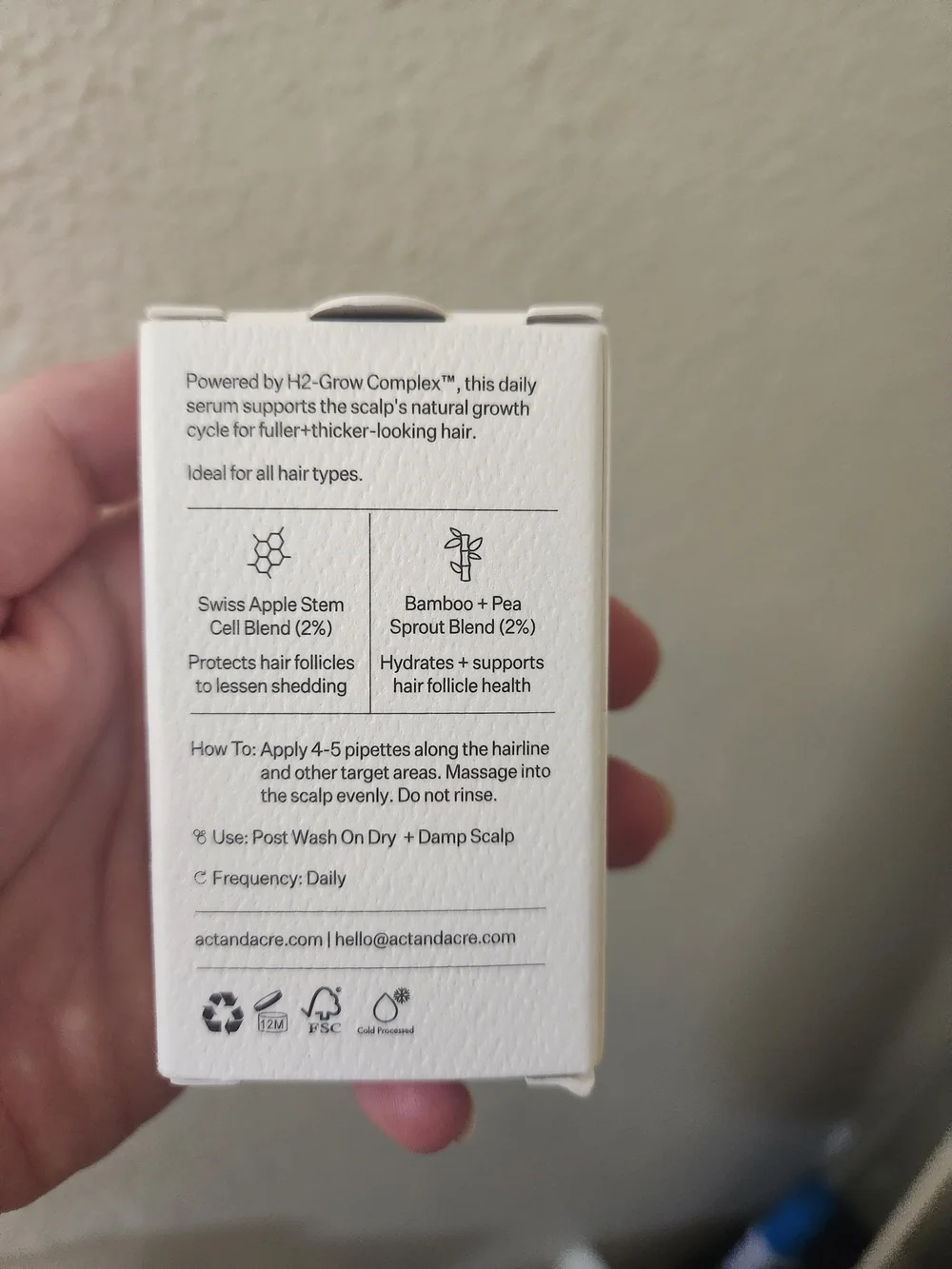 Cold Processed Stem Cell Scalp Serum — White